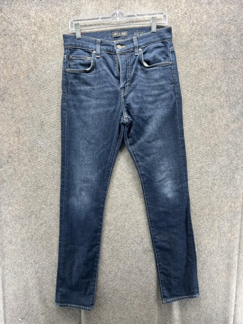 7 For All Mankind Adrien Jeans Mens 29 Blue Slim Tapered Denim Dark Wash